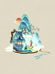 贵妃醉酒 国风山水微景观