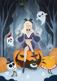 万圣节 森林魔女
