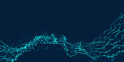 抽象粒子组成的波浪形态的点阵列