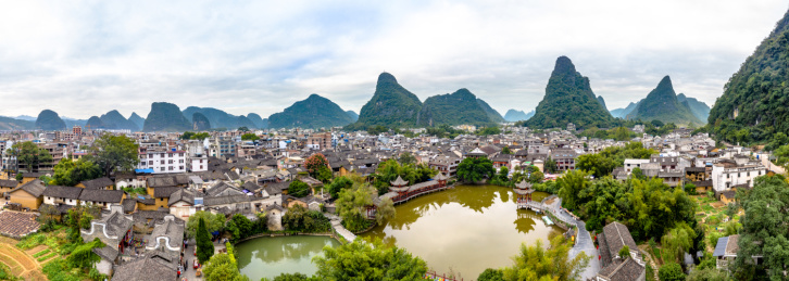 广西贺州昭平县黄姚古镇航拍