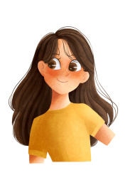 开心的小女孩头像