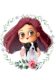 开心的小女孩头像