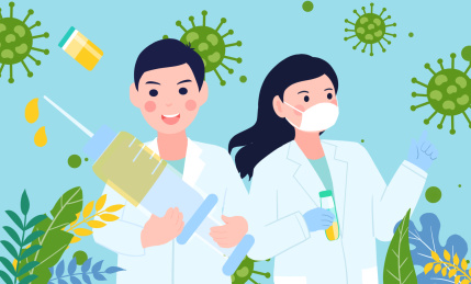 护士医生防疫病毒细菌打疫苗海报宣传插画