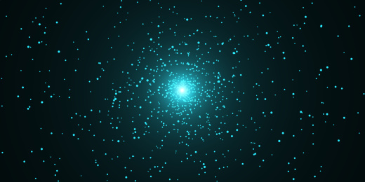 抽象粒子组成的波浪形态的点阵列