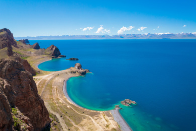 中国西藏纳木措圣象天门念青唐古拉山风光