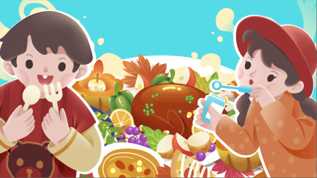 感恩节矢量插画