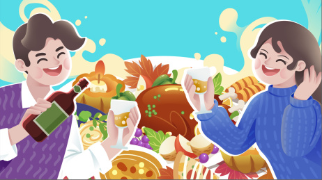 感恩节矢量插画