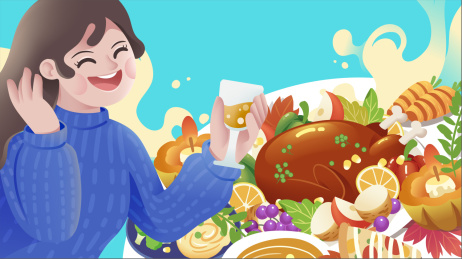 感恩节矢量插画