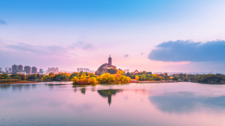 中国江苏省镇江金山寺全景