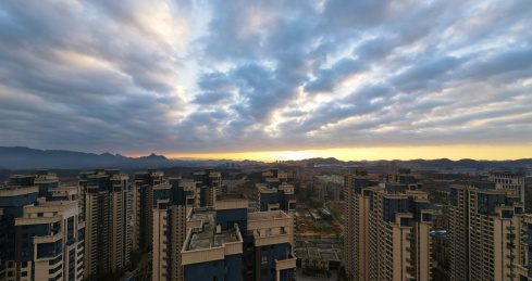 中国贵州遵义城市风光