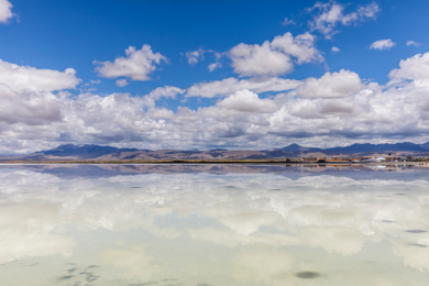 中国青海海西茶卡盐湖风光