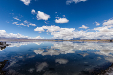 中国青海海西茶卡盐湖风光