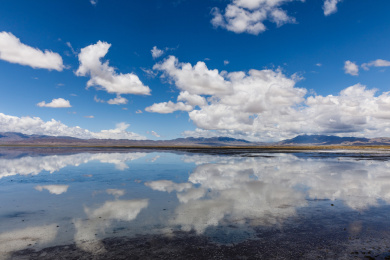 中国青海海西茶卡盐湖风光