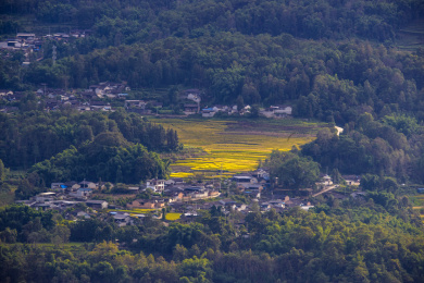 中国云南保山市腾冲市团田乡山村人家