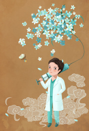 中国国潮国风医疗男医生