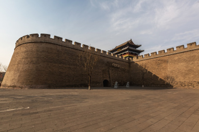 中国山西忻州古城墙风光