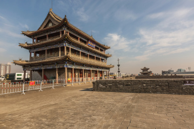 中国山西忻州古城墙风光