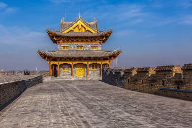 中国山西忻州古城墙风光