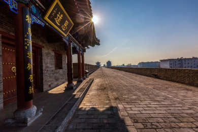 中国山西忻州古城墙风光