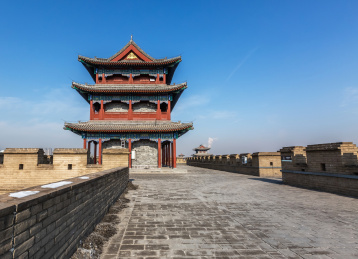 中国山西忻州古城墙风光