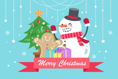 圣诞快乐创意设计插图