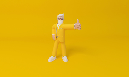 人物伸出大拇指