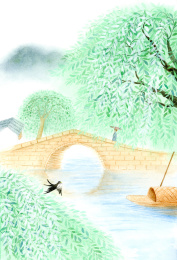 原创水彩插画 手绘 春天 节日