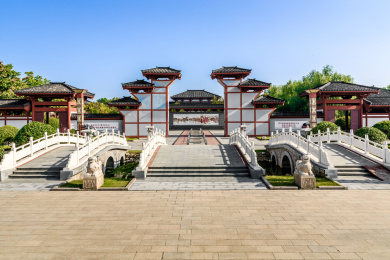 中国河南省商丘古文化旅游区商祖祠风光