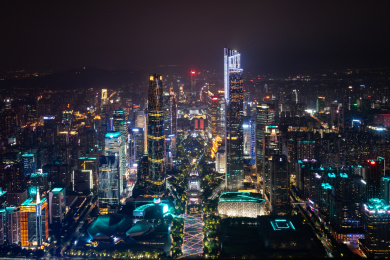 广州城市夜景风光