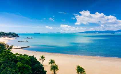 中国福建省厦门市白城沙滩