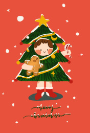 装扮成圣诞树的人