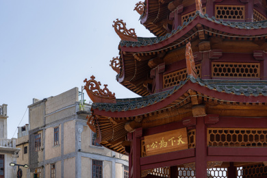 中国广东汕头市小公园中山纪念亭