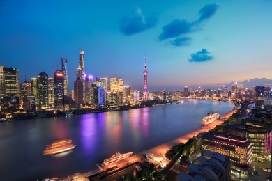 中国上海城市风光