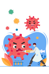 抗击新冠肺炎概念矢量插画