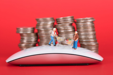 喻义网购花费的微缩场景