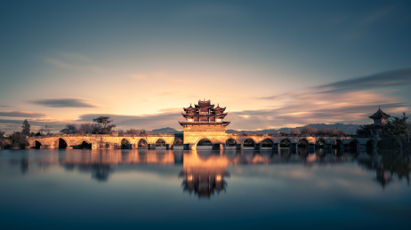 中国云南建水古镇十七孔桥