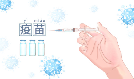 疫苗注射预防病毒感染的插画