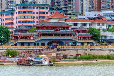 中国四川广元嘉陵江凤翔楼