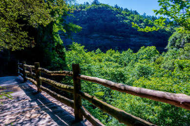中国四川广元剑门关风景区金牛峡栈道