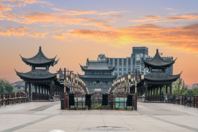 中国浙江省湖州市城市风光