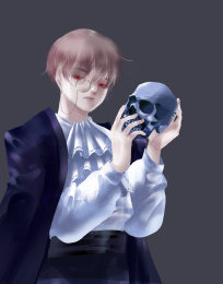 穿深蓝色衣服的男人立绘