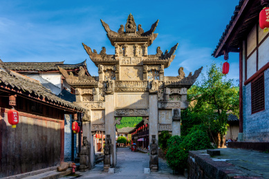 中国四川广元昭化古城孝友牌坊