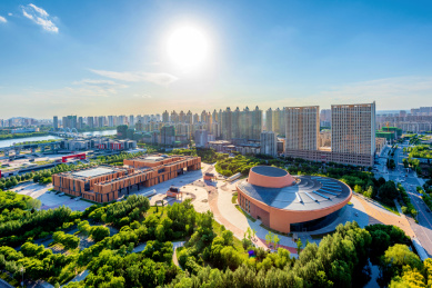 中国辽宁辽阳城市风光