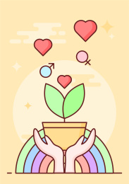 MBE风儿童和未成年性教育插画