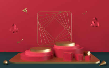 创意推广展示台 3D渲染