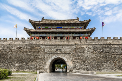 中国河南省商丘市归德府城古城墙城门楼