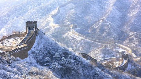 中国北京八达岭初雪