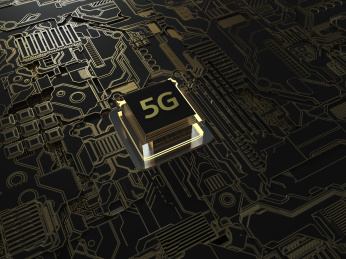 三维图形5G科技电脑芯片概念