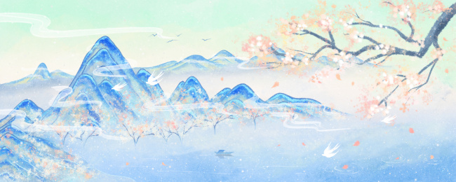 中国风意境山水画