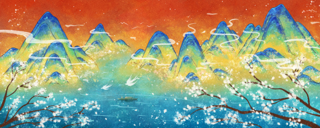 中国风意境山水画